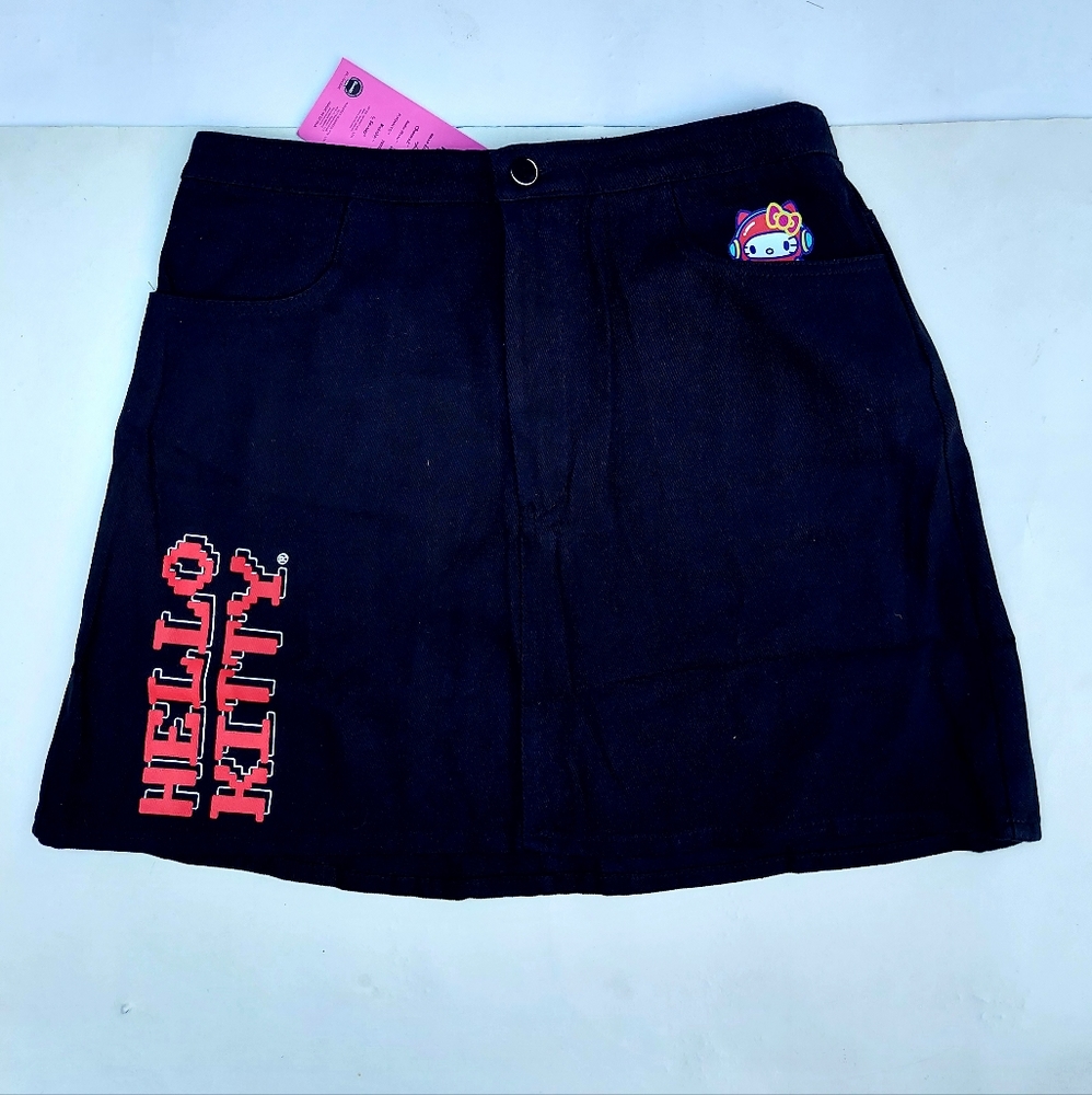 One of a Kind - Hello Kitty Denim Skirt